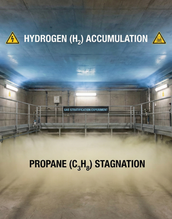 Lo spazio-tempo curvo di un gas infiammabile